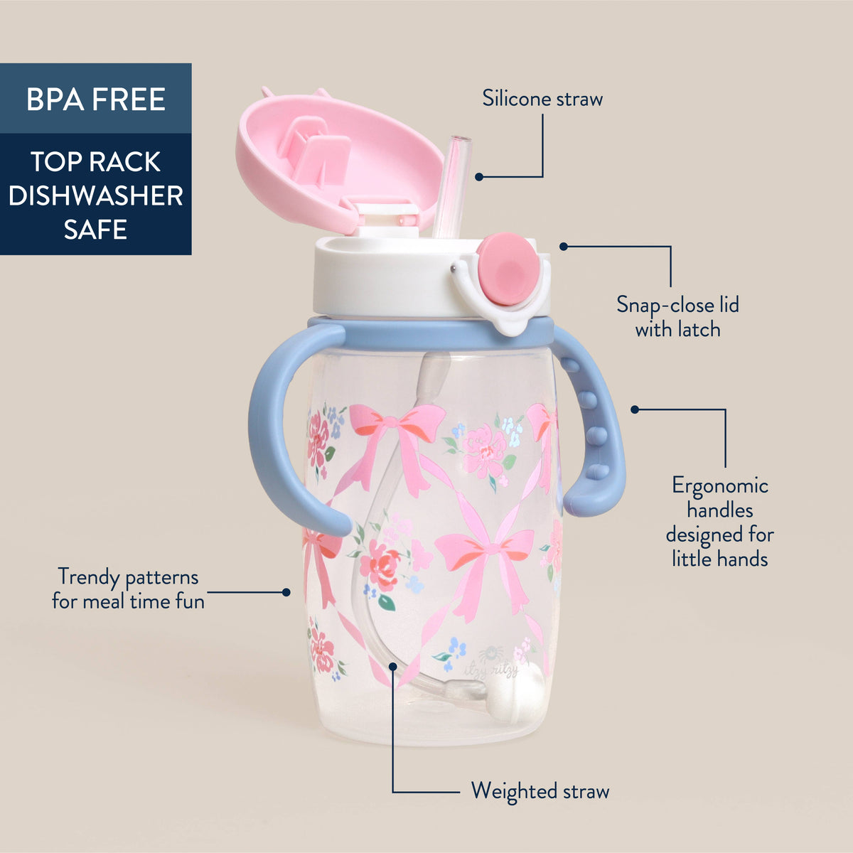 Sips - Straw Cup With Snap-Close Lid