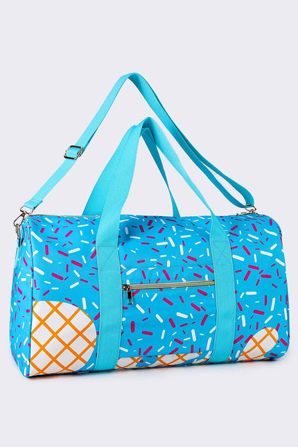 Blue Ice Cream Drip Canvas Bag