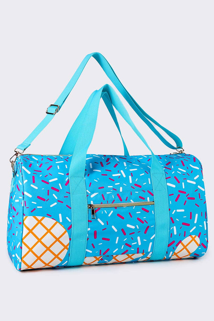 Blue Ice Cream Drip Canvas Bag