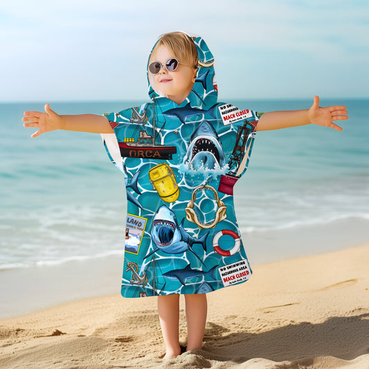 Shark Poncho Towel