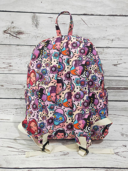 Flower Printed  Girls Book Backpack
