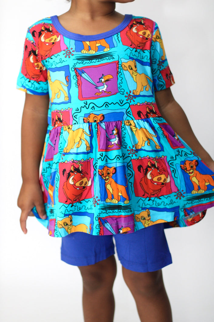 Lion Nostalgia Peplum Set