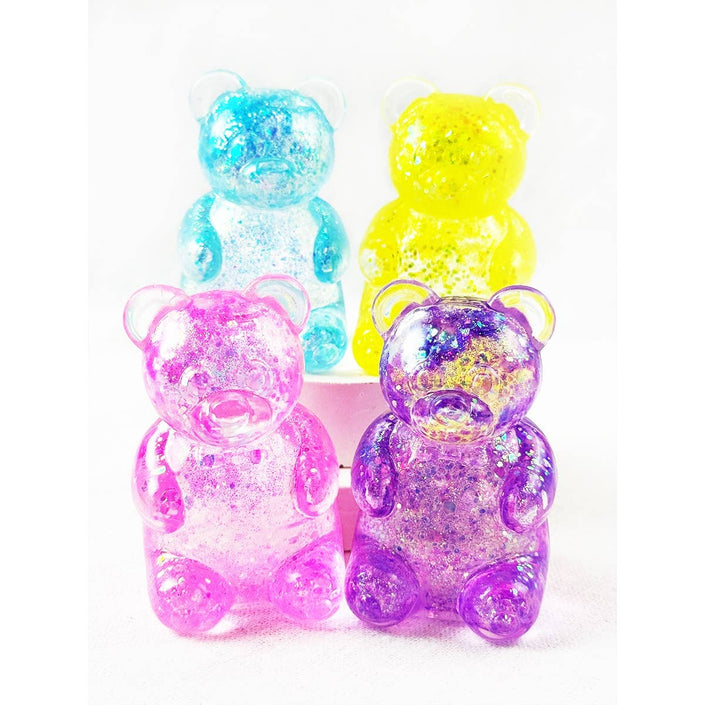Glittered Gummy Bear Squishy Toy (random)