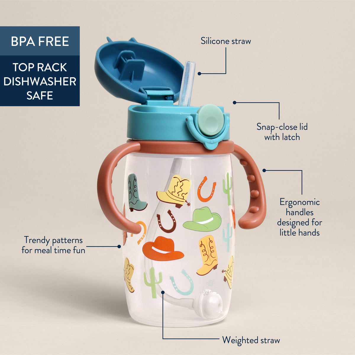 Sips - Straw Cup With Snap-Close Lid