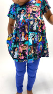 Button Peplum Set