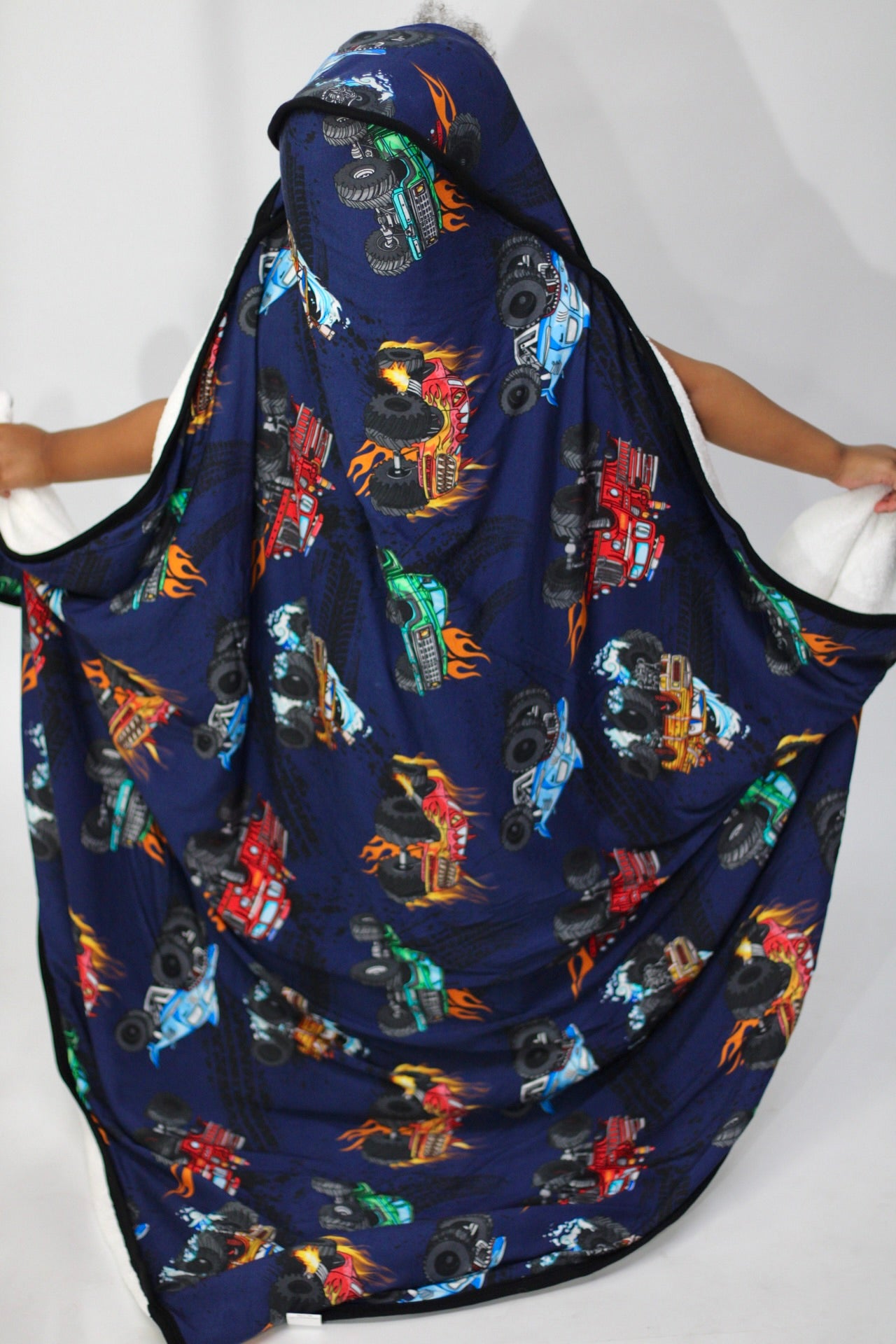 Monster Truck Bamboo Hooded Towel