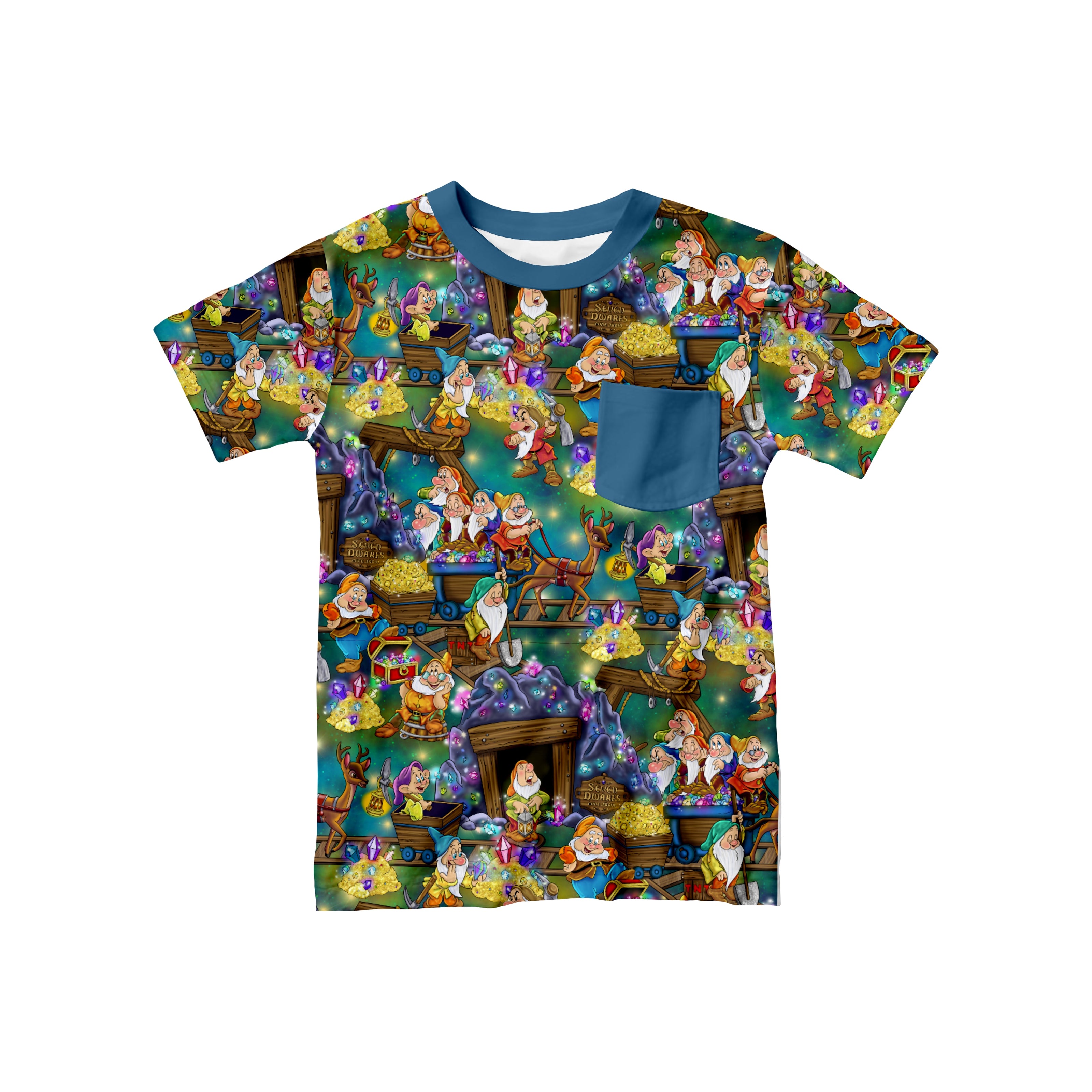 T-shirt with miners design on a white background