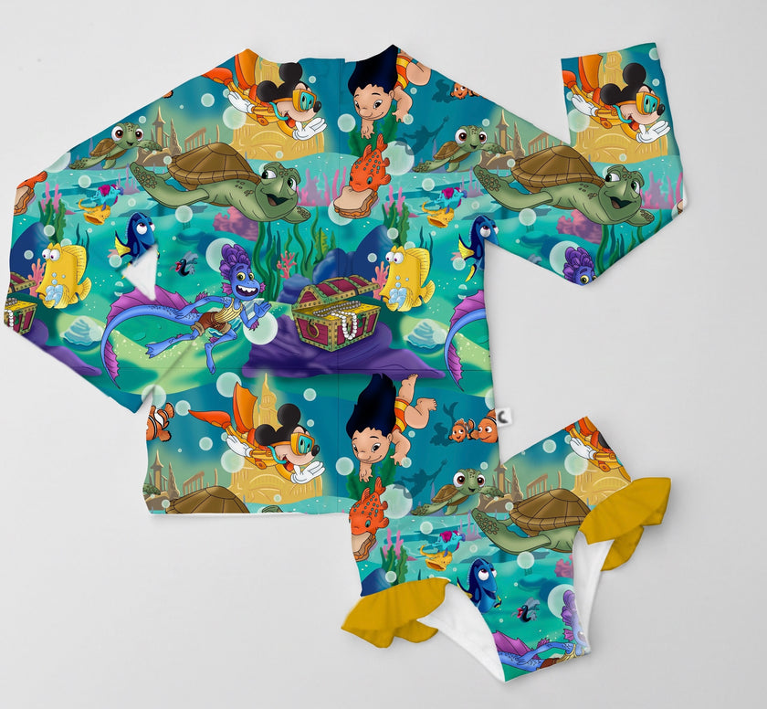 Sea Mash Up Swim Girl Set PRESALE EST MAY