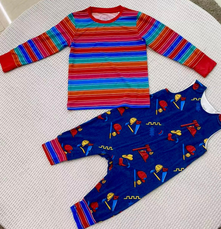 Playtime Gone Wrong Overalls With Shirt