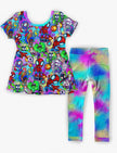 Web Hero’s Rainbow Peplum Set