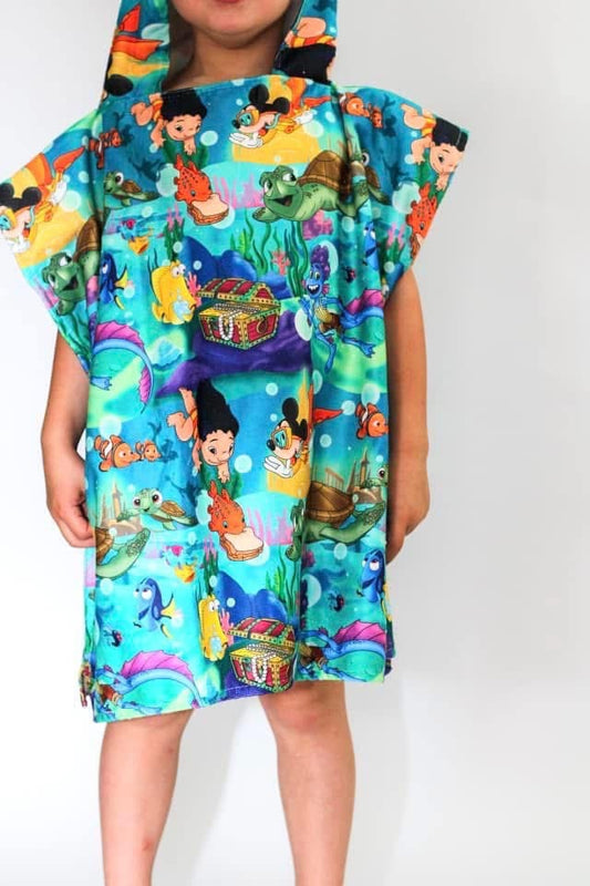 Sea Mash Up Poncho Towel