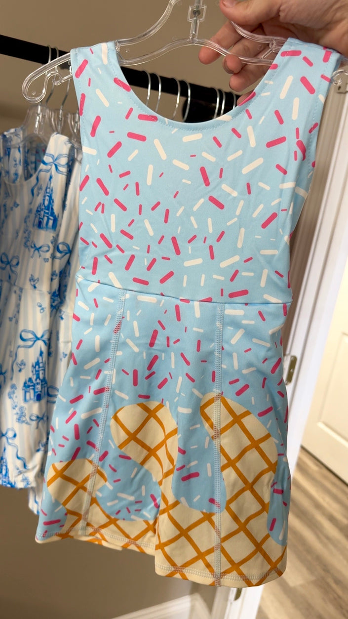 Ice Cream Athletic Dress With Built In Shorts