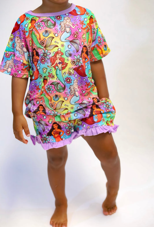 Royal Mermaid Bamboo Ruffle Set