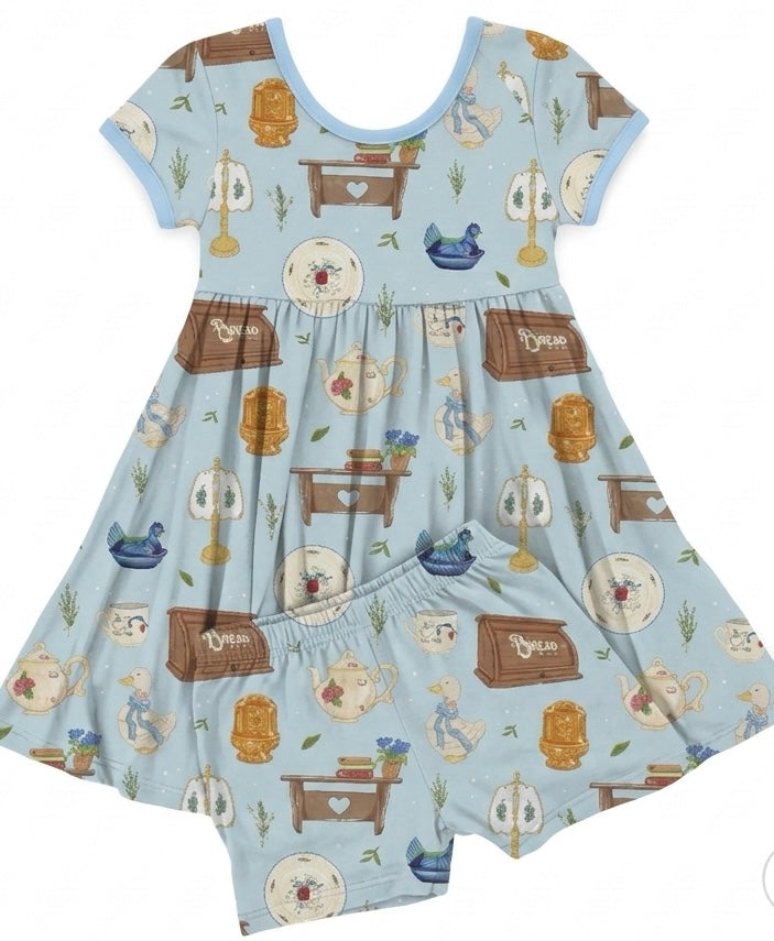 Phyllis Bleu Dress Set