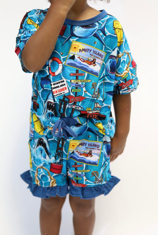Shark Bamboo Ruffle Set