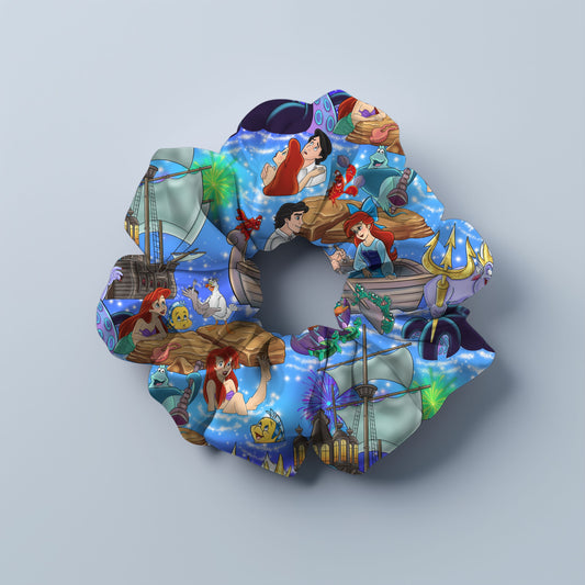Undersea Bamboo Scrunchy