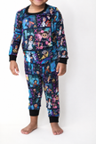 Button Bamboo Long Set PREORDER EST SHIP SEPTEMBER (blue cuffs)