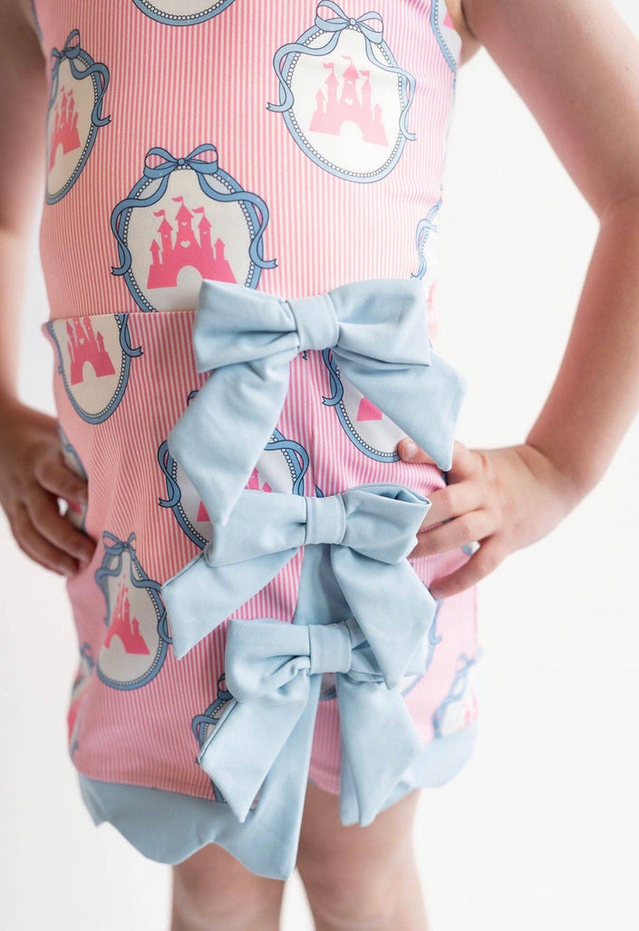 Pink Castle Bow Athletic Dress Set